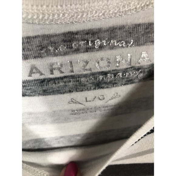 Arizona Women’s Sweater Long Sleeve Striped Size Large - Picture 3 of 10